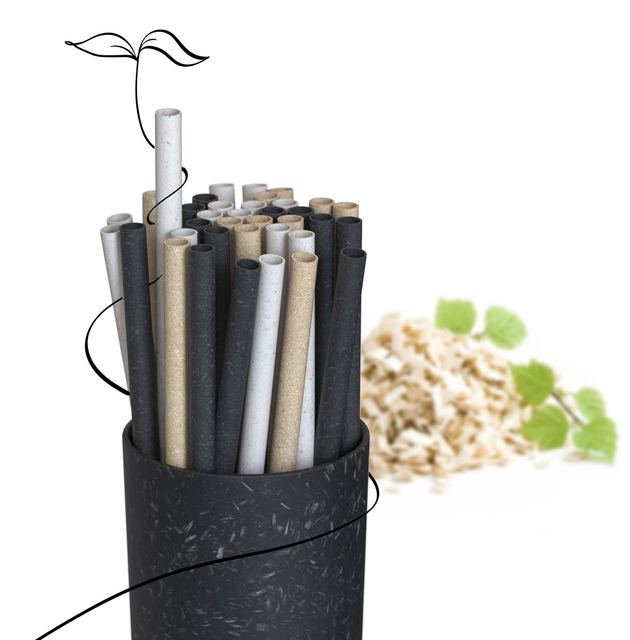 Image of the Sulapac biodegradable plastic alternatives straw