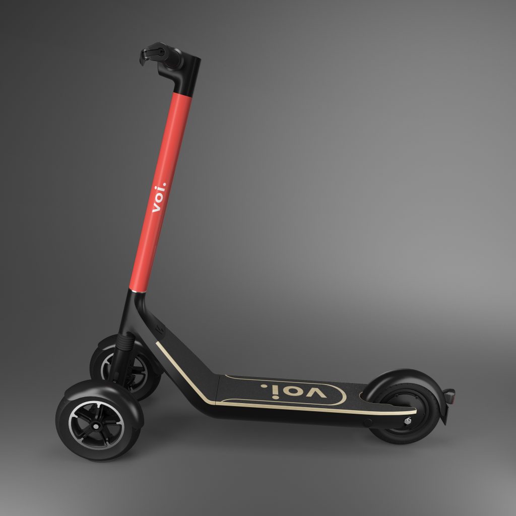 Photo of one of Voi's new scooter models.