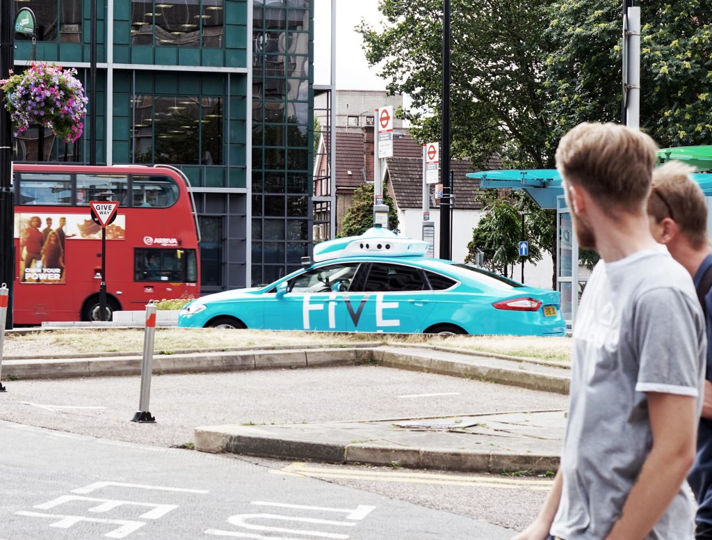 Photo of One of FiveAI's vehicles driving in London