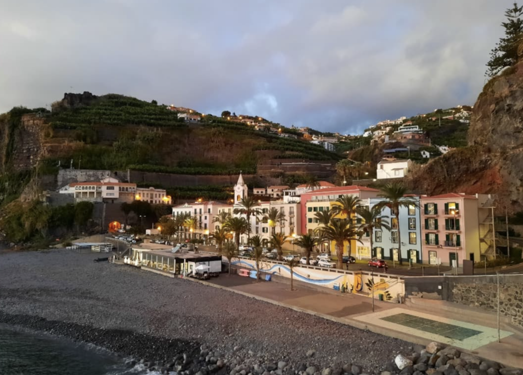 A beach front shot of the world's first digital nomad village, in Madeira