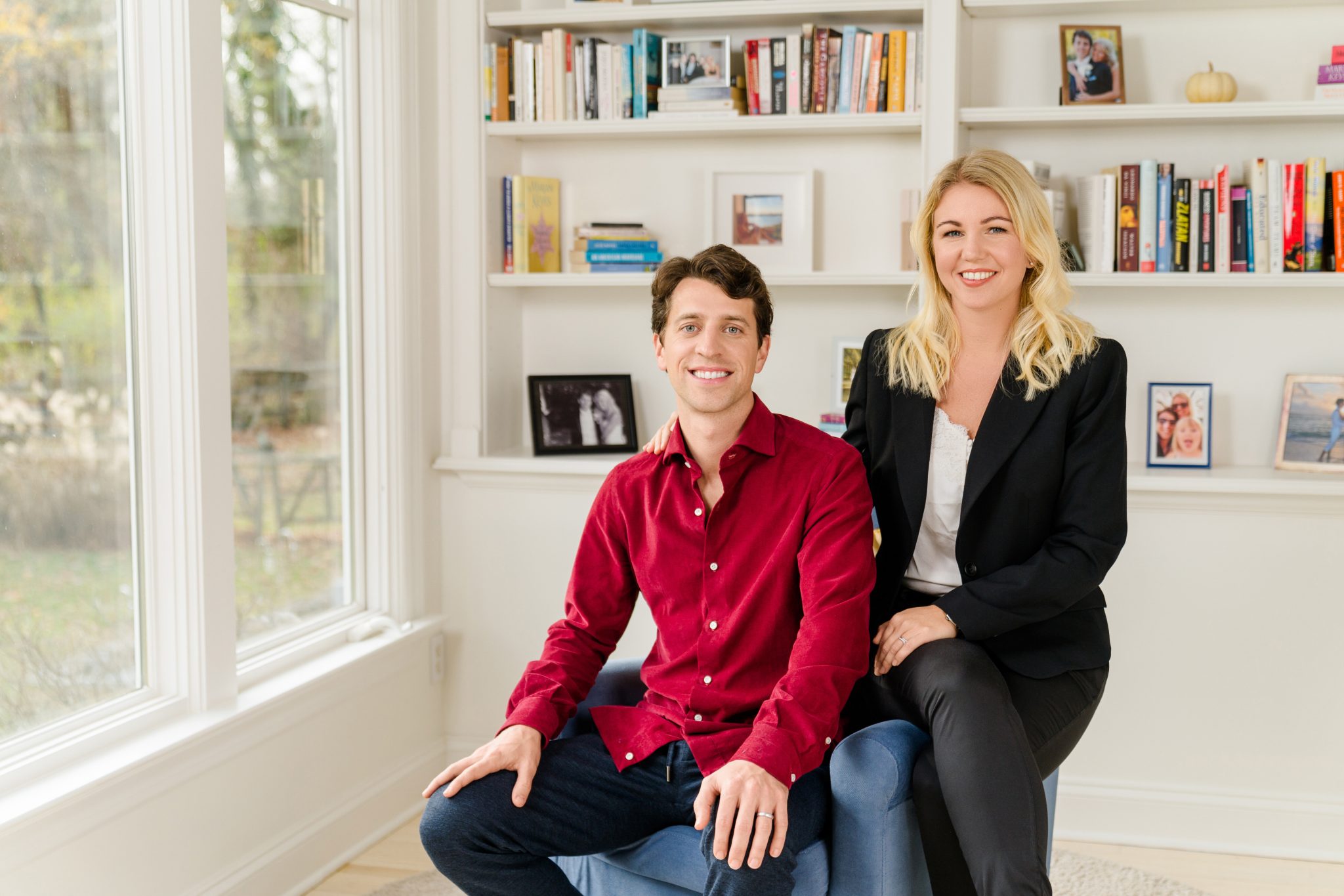 Former CERN particle physicist Dr Elina Berglund Scherwitzl, 38, and her scientist husband, Dr Raoul Scherwitzl, 35, co-CEOs of fertility app Natural Cycles