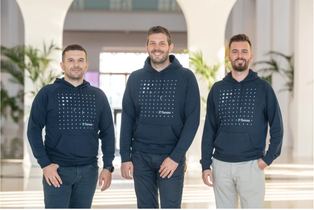 Fonoa's founders: Davor Tremac, Filip Sturman, Ivan Ivankovic