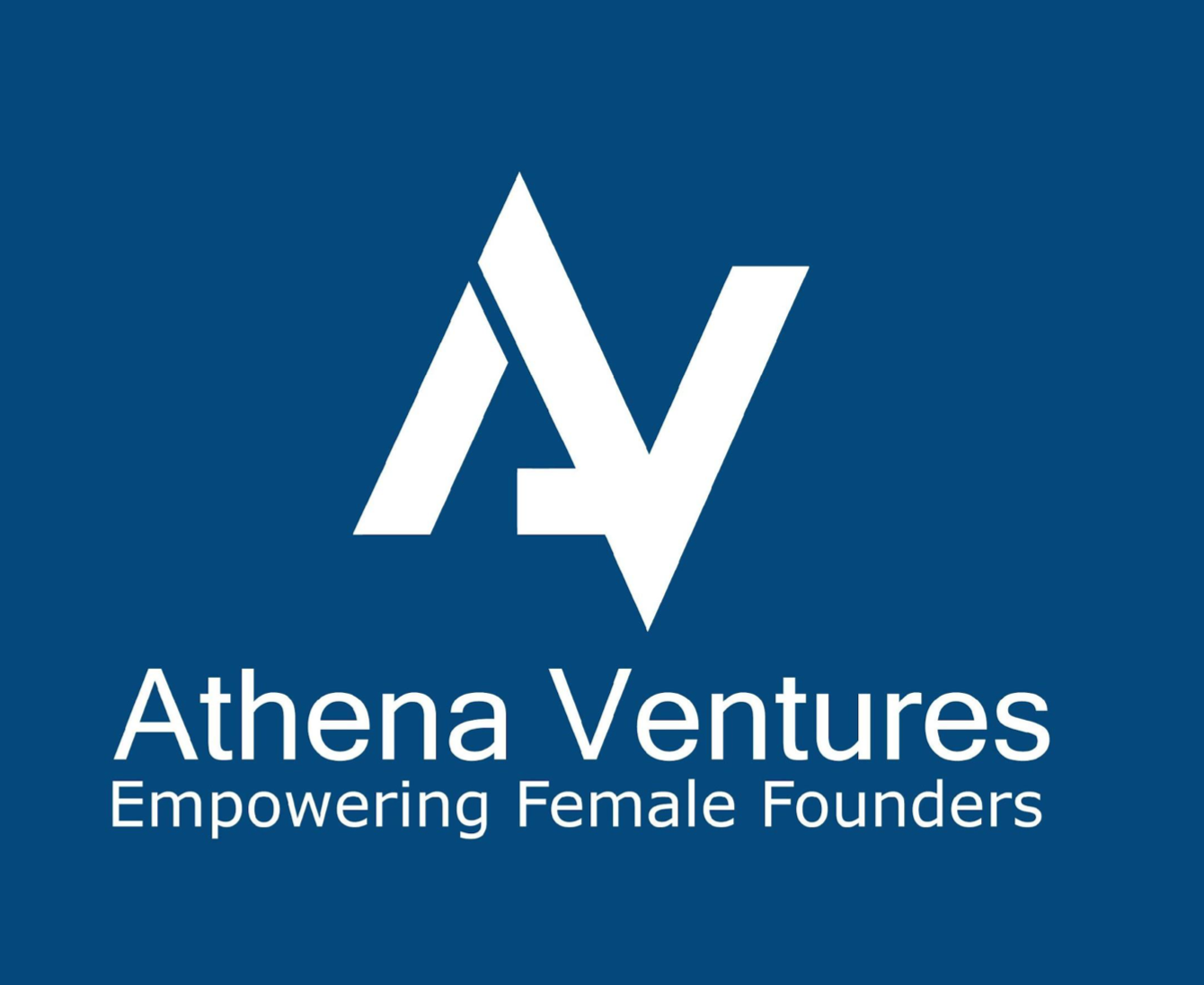 An image of the Athena Ventures logo, with a blue background