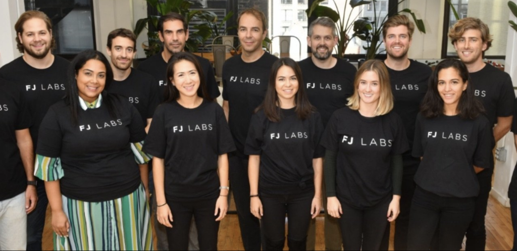 A landscape image of the team at FJ Labs
