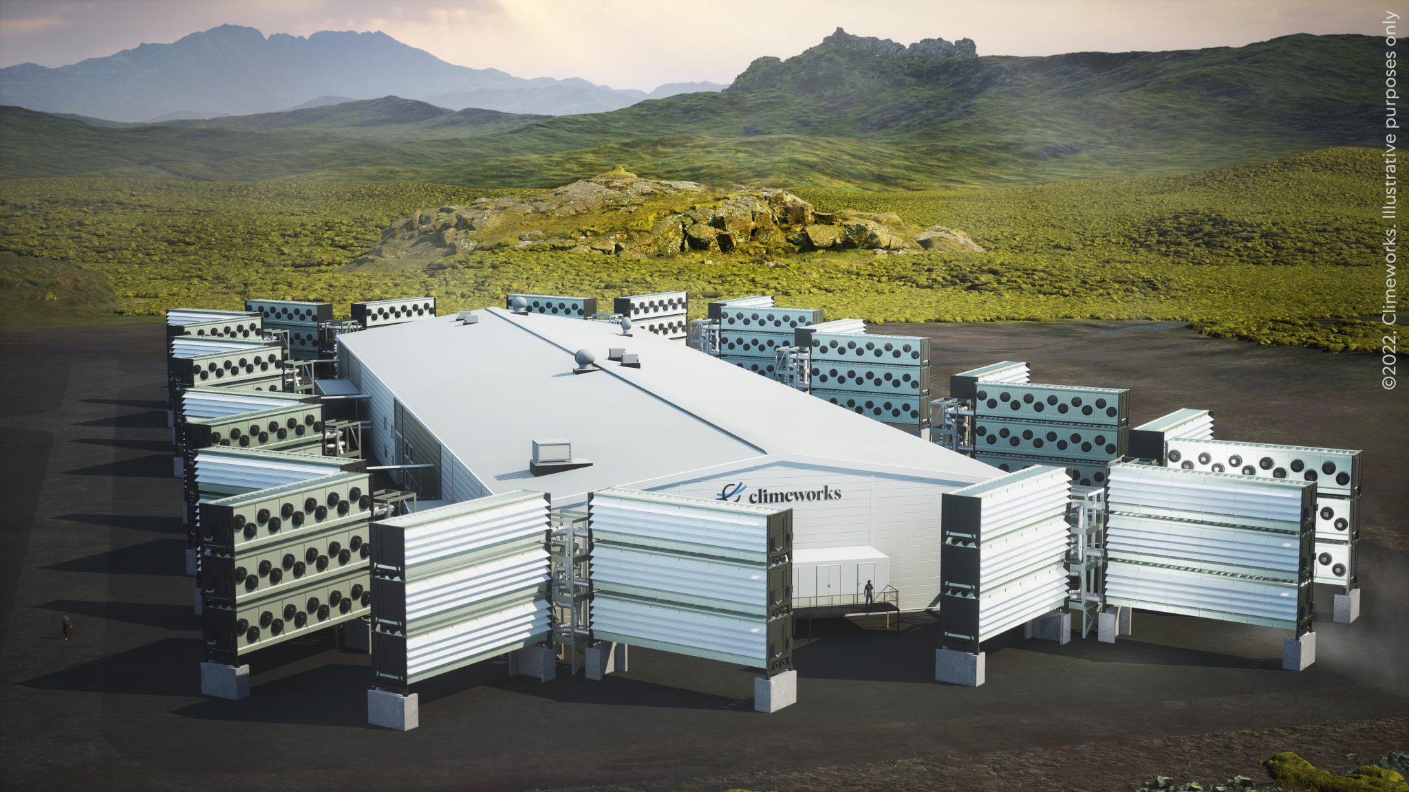 A rendering of Climeworks' second plant